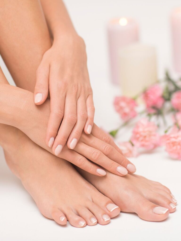 Manicure and pedicure service at Ivory Nail Boutique, Victoria BC